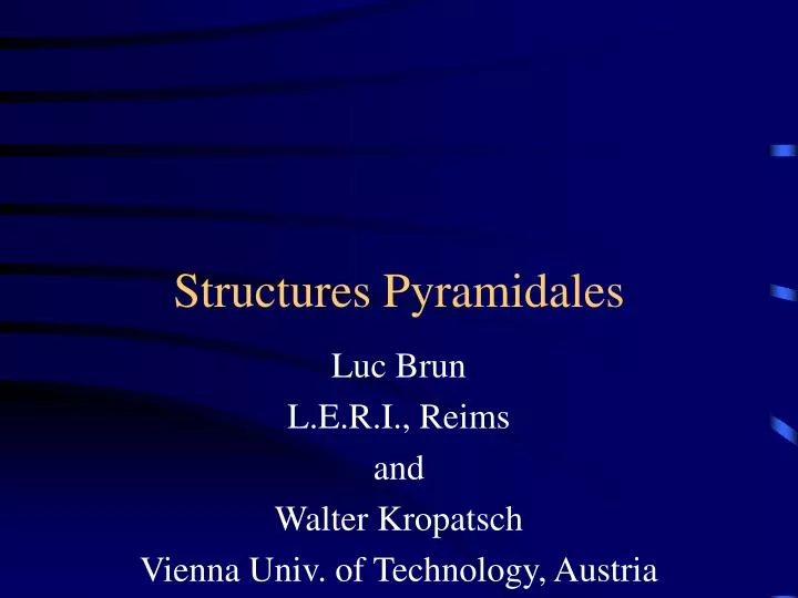 PPT - Structures Pyramidales PowerPoint Presentation, free download ...