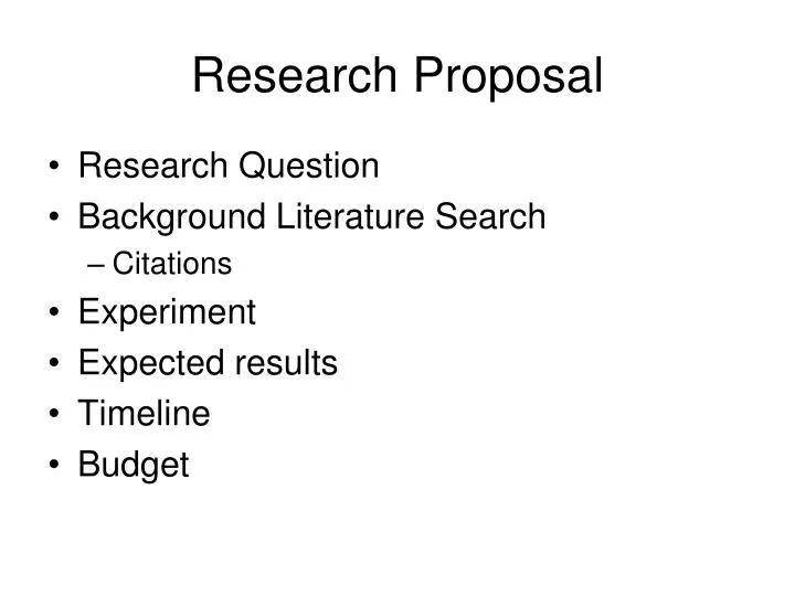 how to make a presentation for research proposal