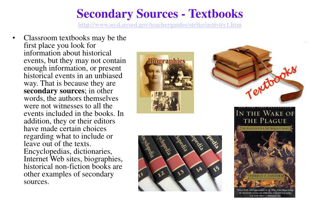 books secondary sources
