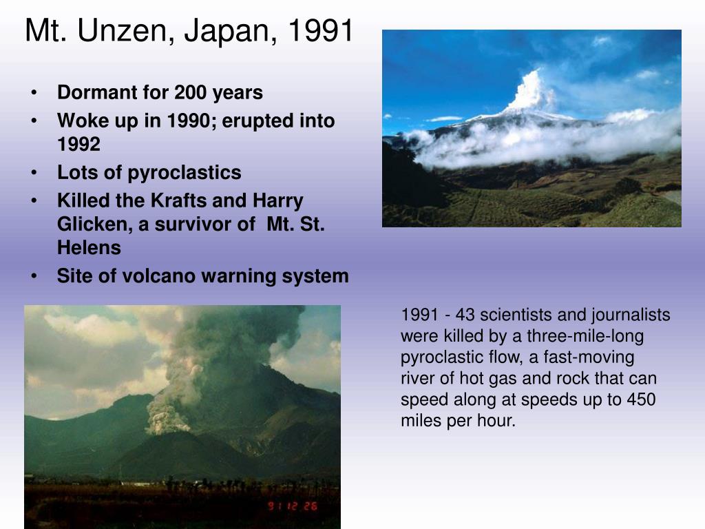 PPT - Mt. Unzen, Japan, 1991 PowerPoint Presentation, free download -  ID:4478432