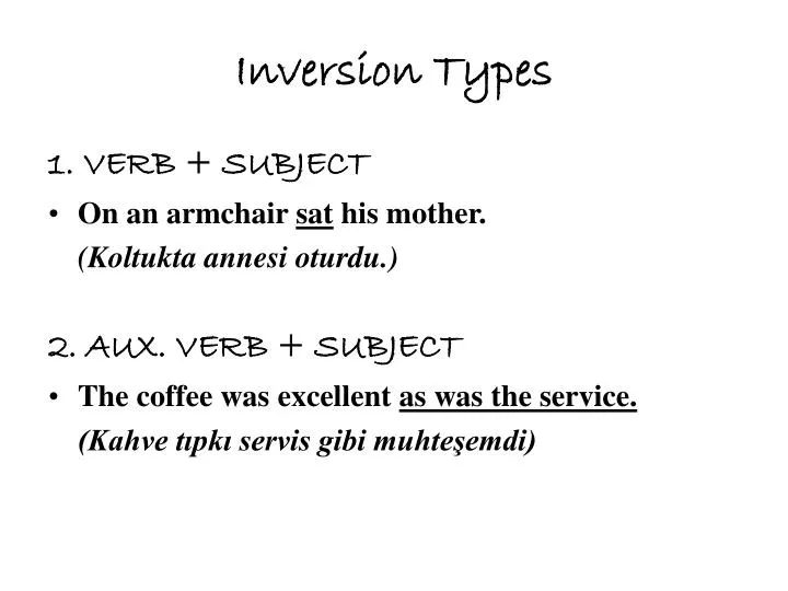 inversion types n.