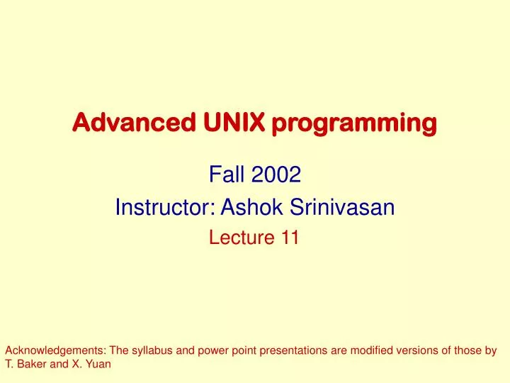 PPT - Advanced UNIX programming PowerPoint Presentation, free download ...