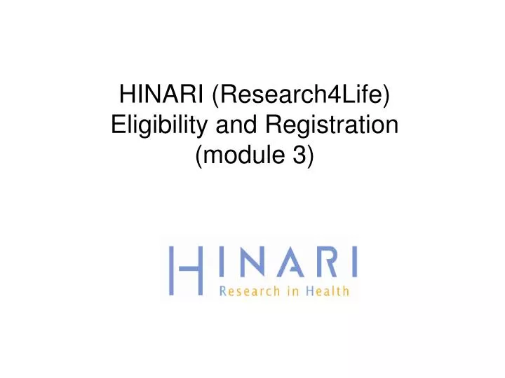 hinari instructions manual hinari instructions manual