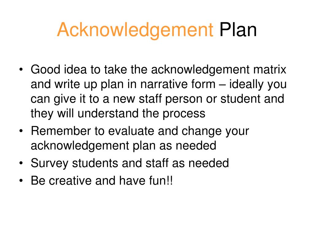business proposal acknowledgement for business plan