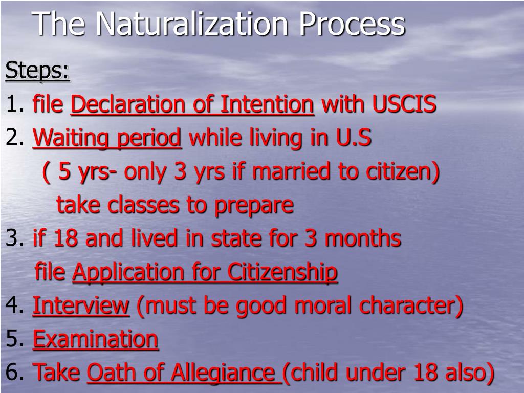 PPT Chapter 1 Section 2 The Path To Citizenship PowerPoint four-steps-of-the-naturalization-process-in-the-united-states