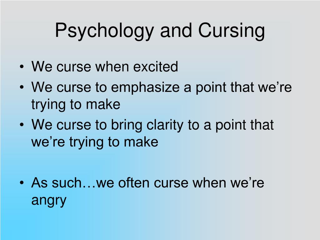 PPT - Why do we curse? PowerPoint Presentation, free download - ID:4481011