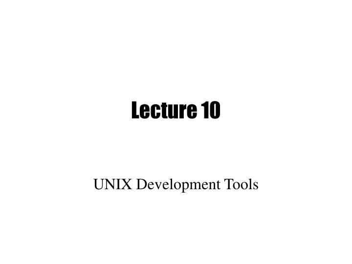 unix development tools n.