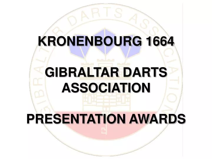kronenbourg 1664 gibraltar darts association presentation awards n.