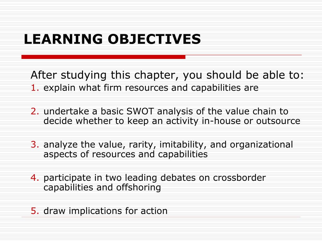 how to make objectives in case study