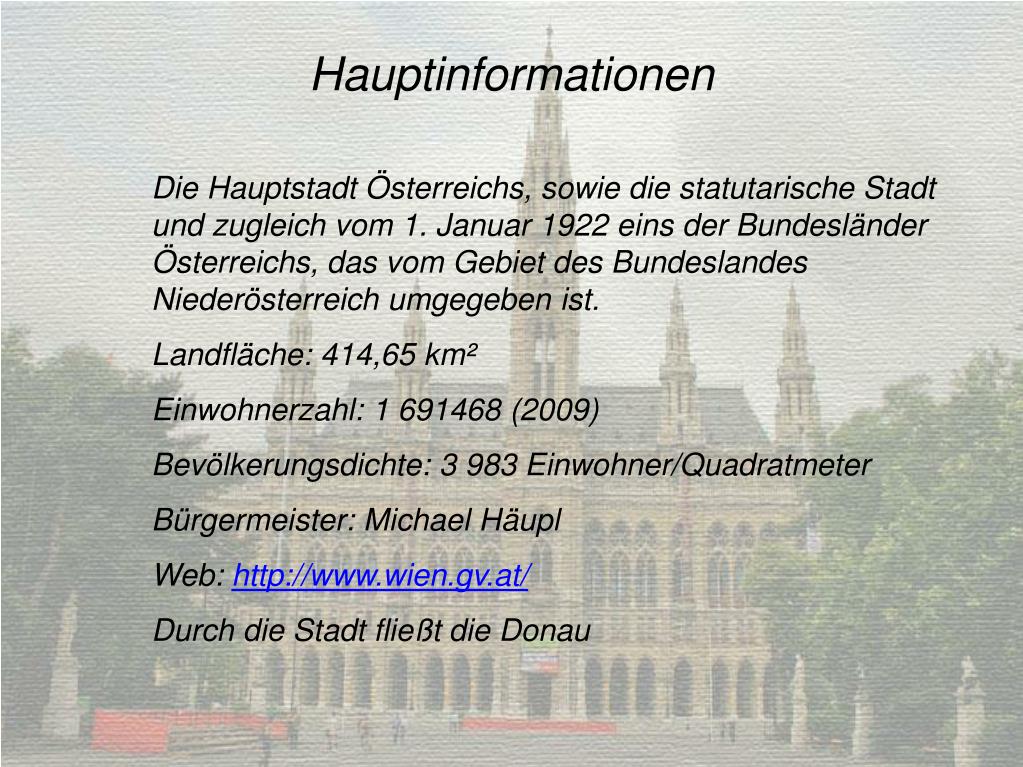 PPT - Wien PowerPoint Presentation, free download - ID:4483515