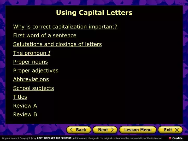 PPT Why Is Correct Capitalization Important First Word Of A Sentence 