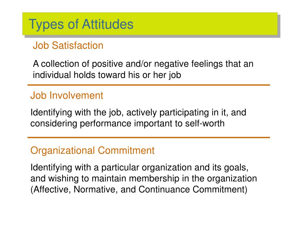 values attitudes and job satisfaction essay