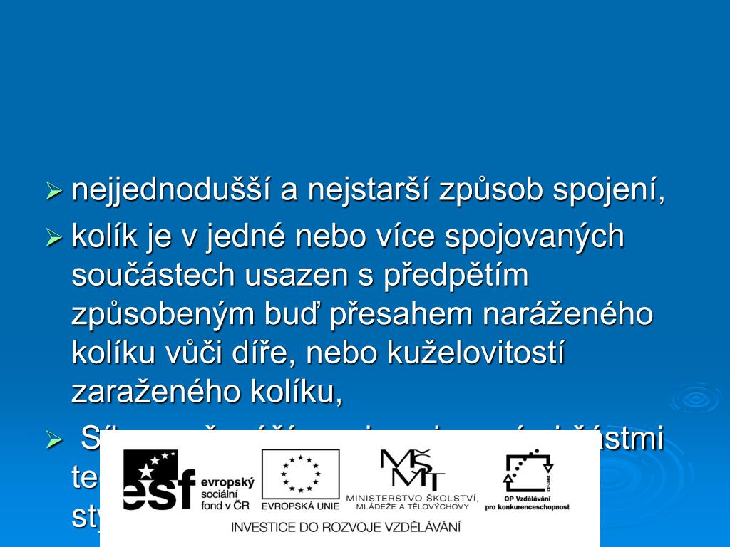 PPT - KOLÍKOVÉ SPOJE PowerPoint Presentation, free download - ID:4484993