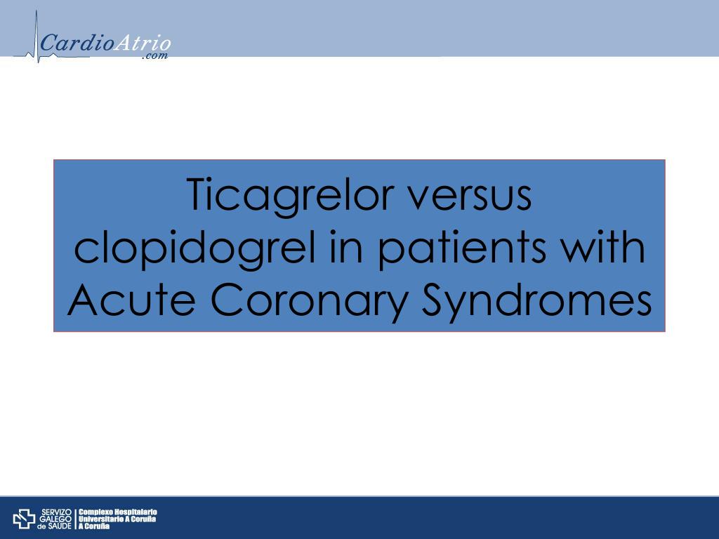 prasugrel versus clopidogrel in patients with acute coronary