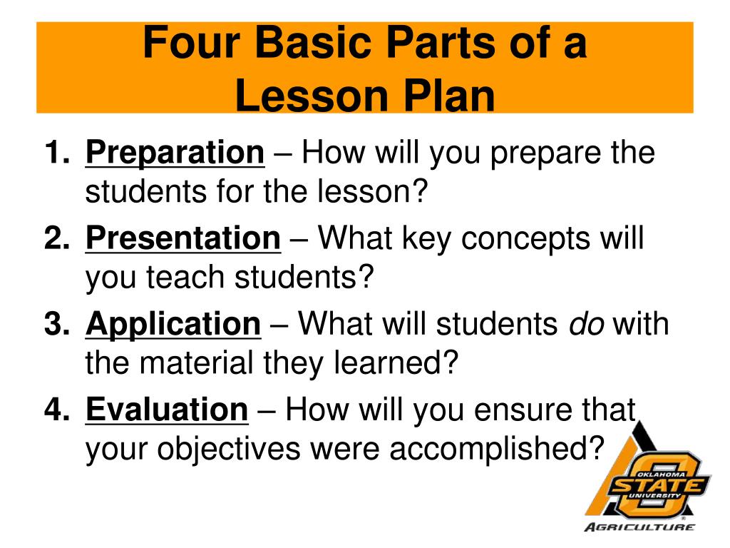 presentation phase of a lesson plan