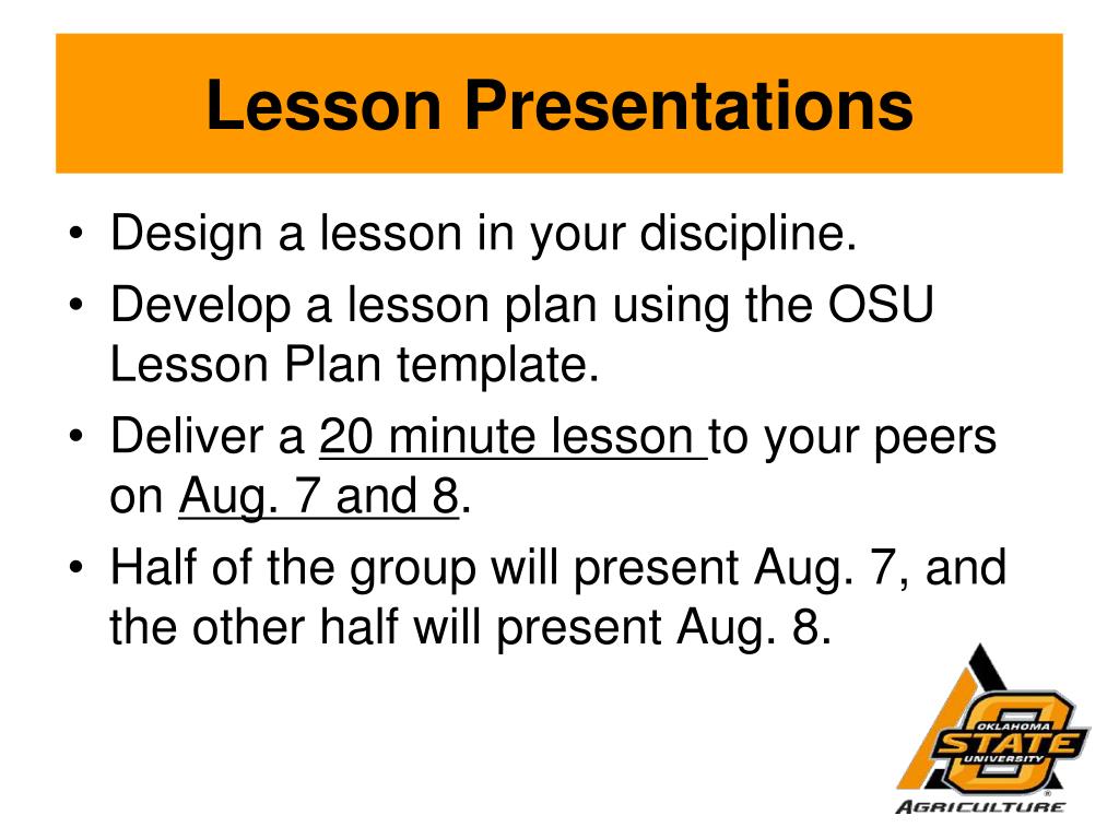 lesson plan make a presentation