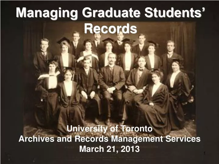 managing graduate students records n.