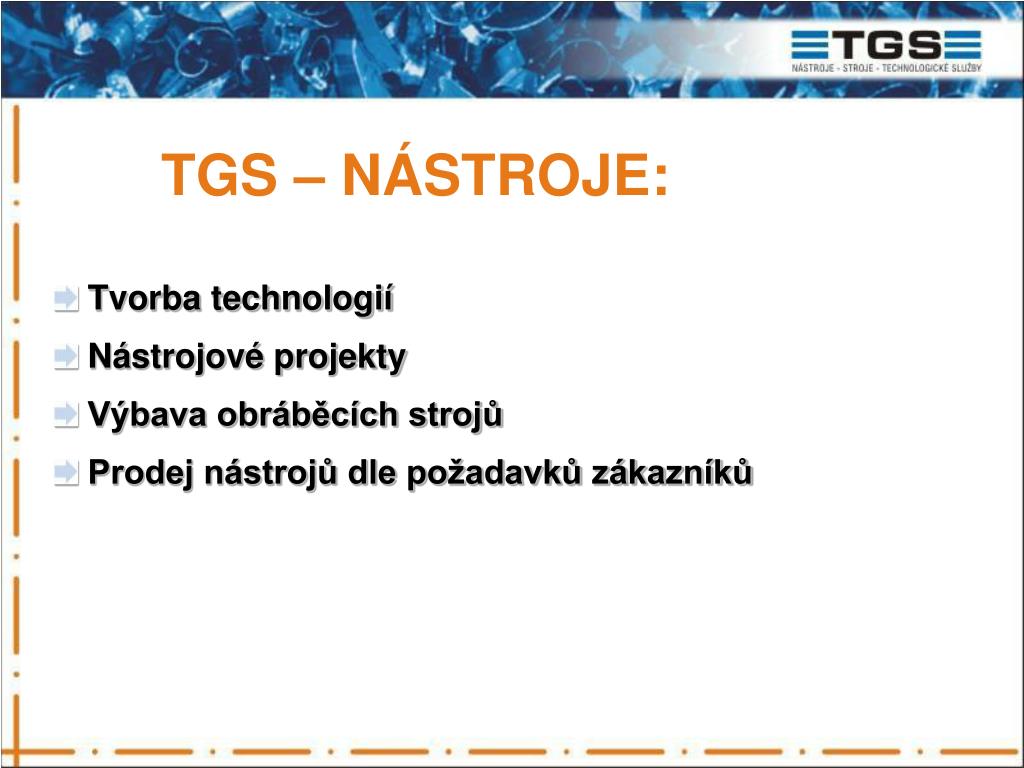 PPT - TGS – NÁSTROJE: PowerPoint Presentation, free download - ID:4486141