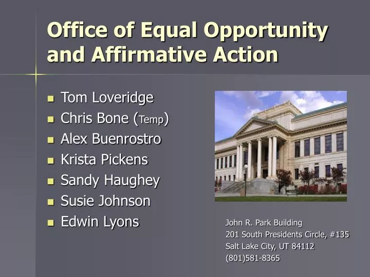 PPT - Office of Equal Opportunity and Affirmative Action PowerPoint ...