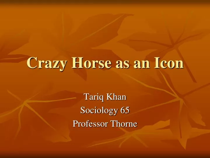 crazy horse as an icon n.