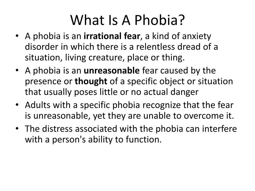 an essay about a phobia