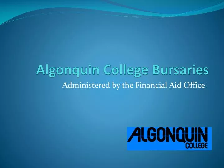algonquin college bursaries n.