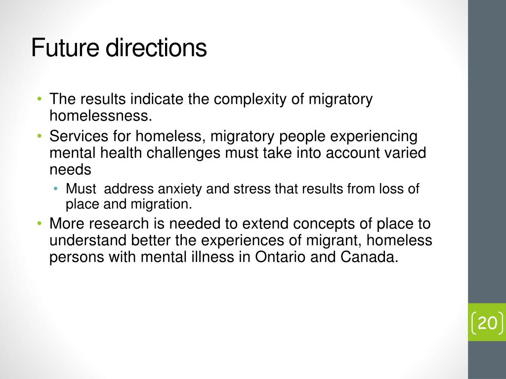 Homeless Migration Pattern PPT - Health challenges for homeless migrants Carol Kauppi, PhD, School ...
