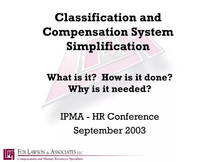 PPT - Classification and Compensation System Simplification PowerPoint ...