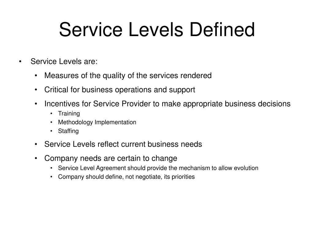 PPT - Service Level Agreements PowerPoint Presentation, free download