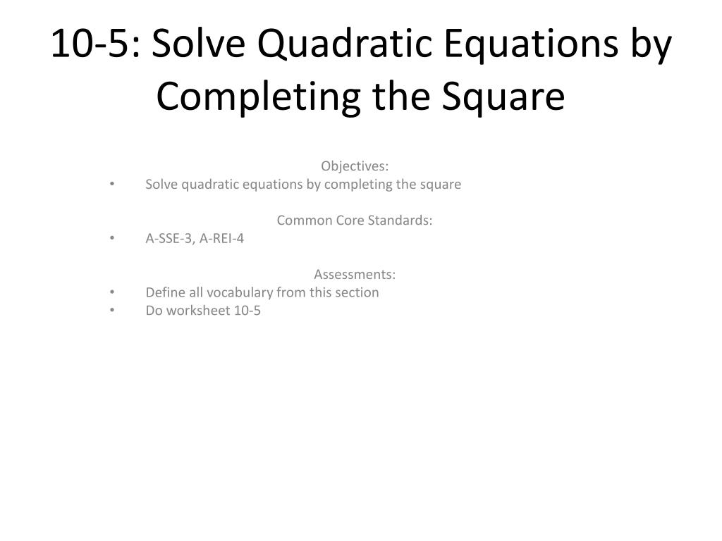 How To Complete The Square To Graph A Quadratic Function