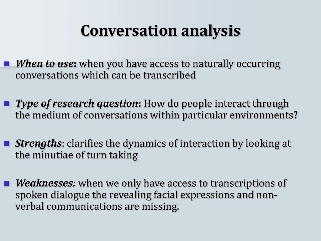 conversation analysis in qualitative research definition