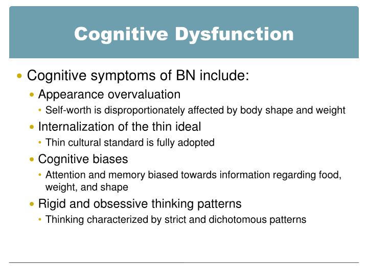 cognitive disorder symptoms