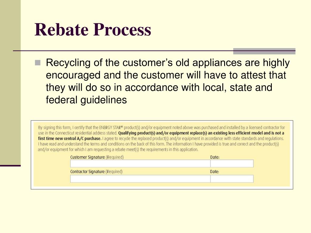 Appliance Maintenance Rebate Program