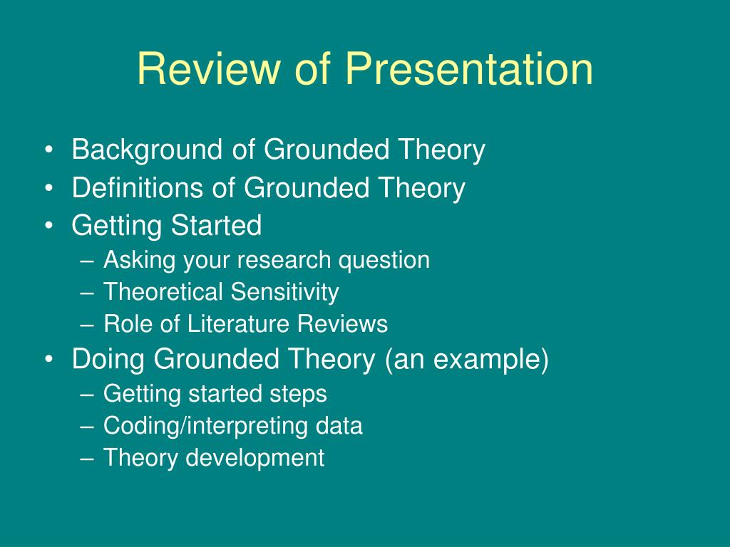 grounded theory review