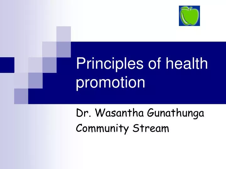 presentation on health promotion