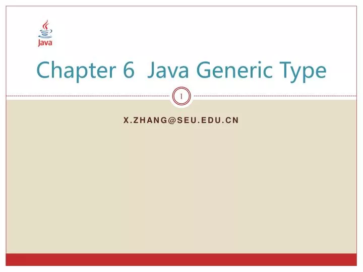 Ppt chapter 6 java generic type powerpoint presentation free