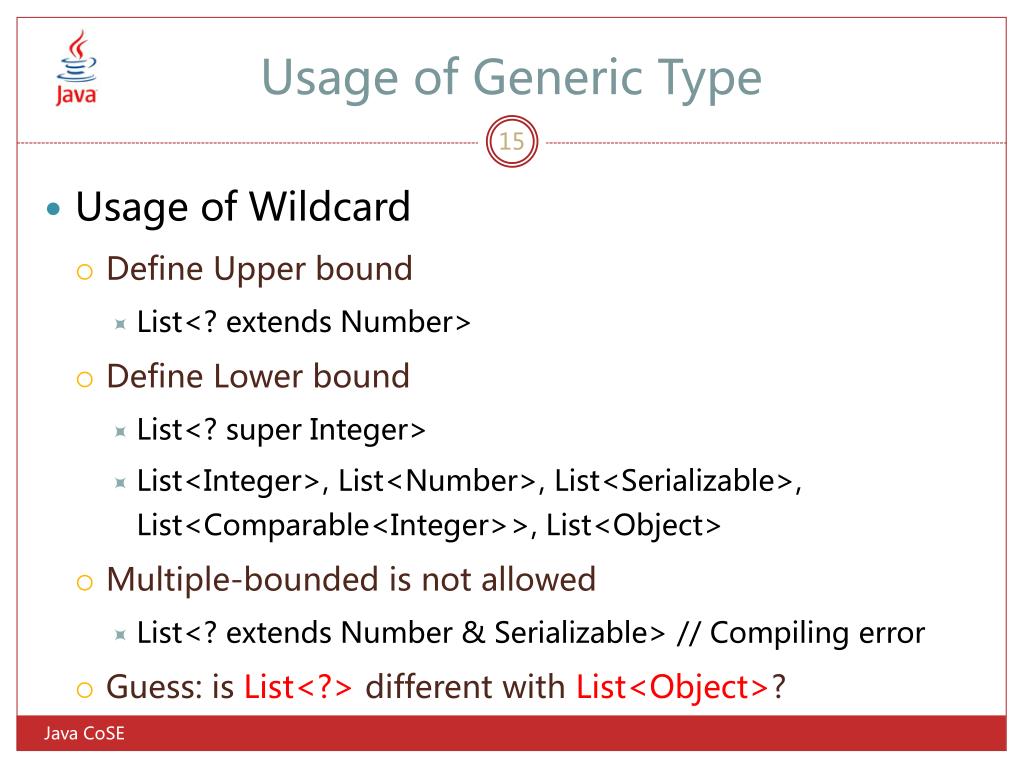 java type reference generic