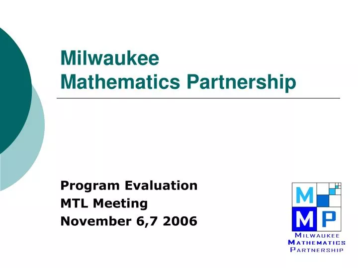 milwaukee mathematics partnership n.