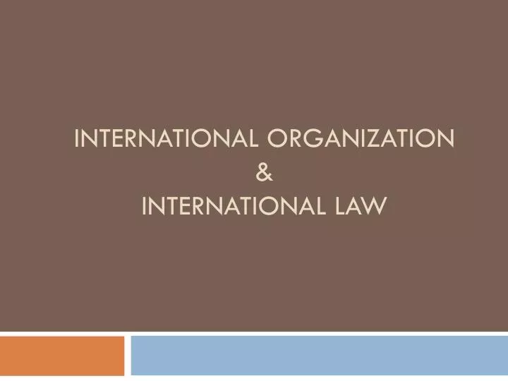 international organization international law n.