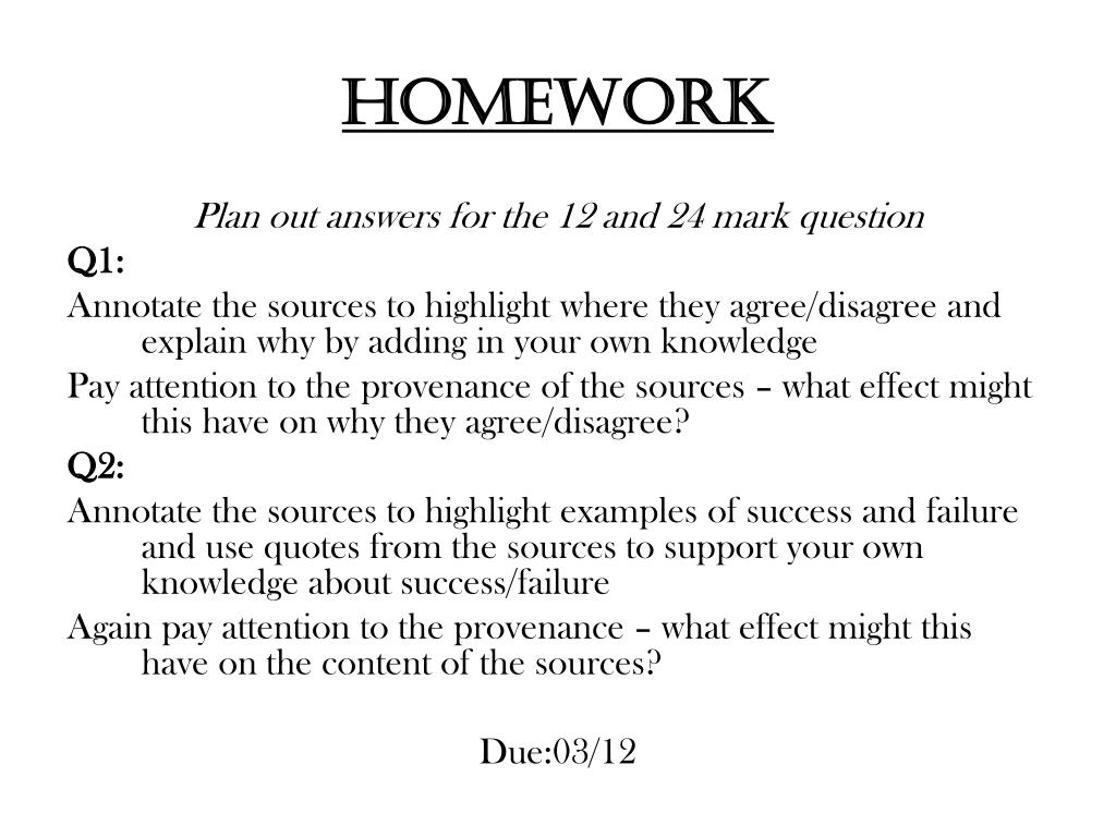 homework question examples