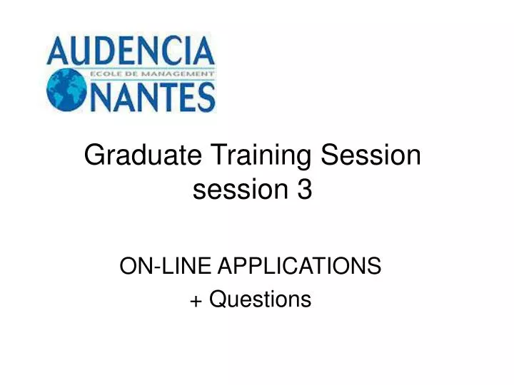 graduate training session session 3 n.