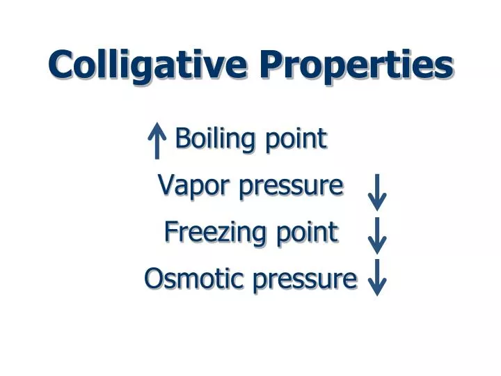 PPT - Colligative Properties PowerPoint Presentation, free ...