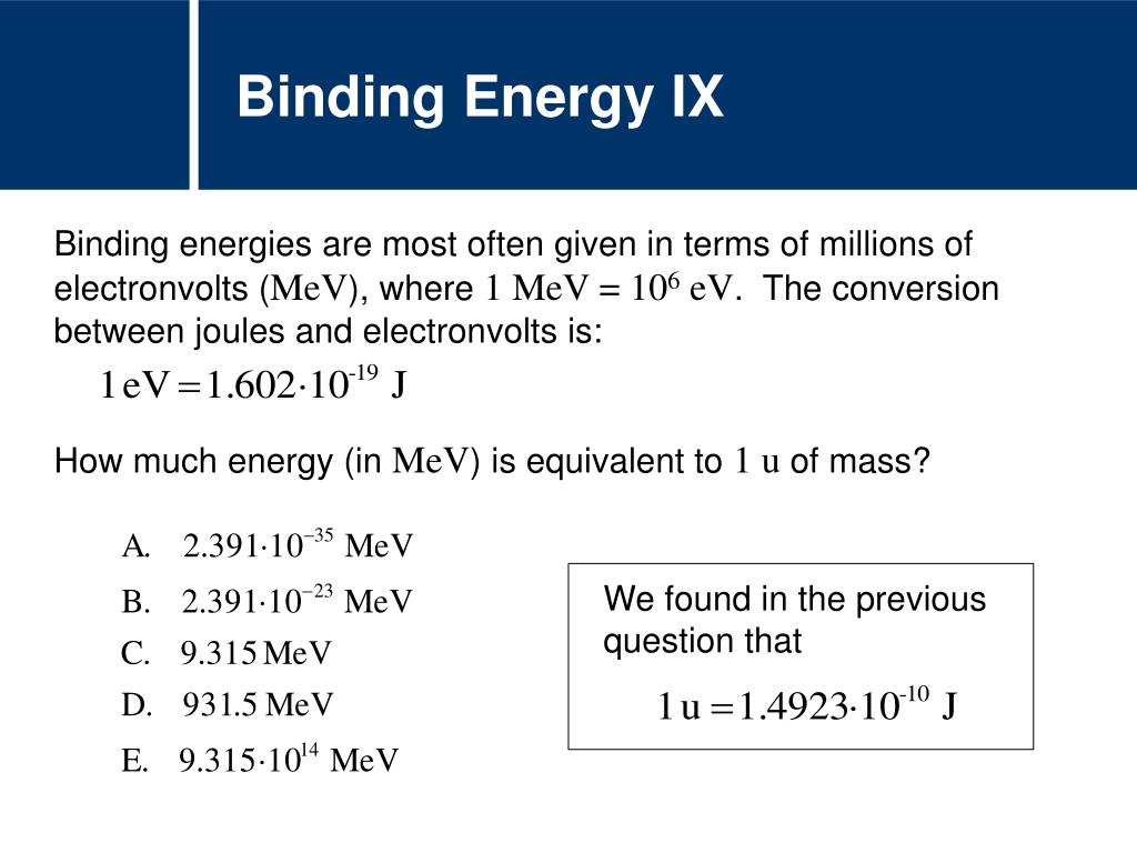 PPT Physics Nuclear Physics Binding Energy PowerPoint Presentation