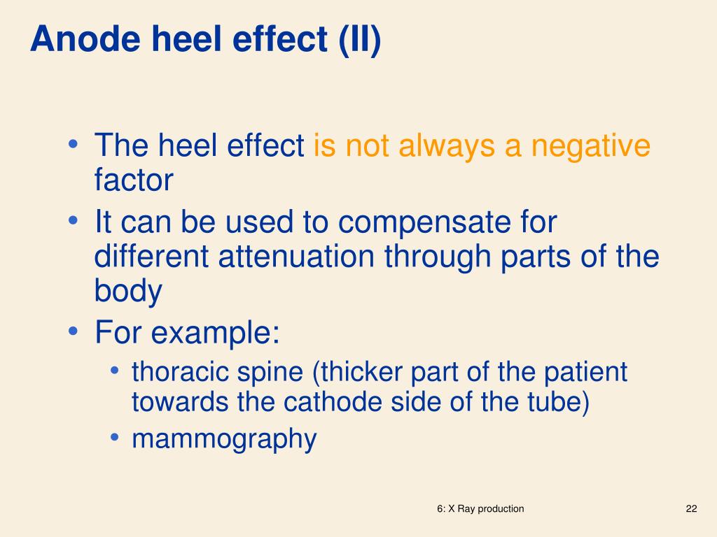 Heel effect. Intensity of x-ray photons emerging in B direction is more...  | Download Scientific Diagram