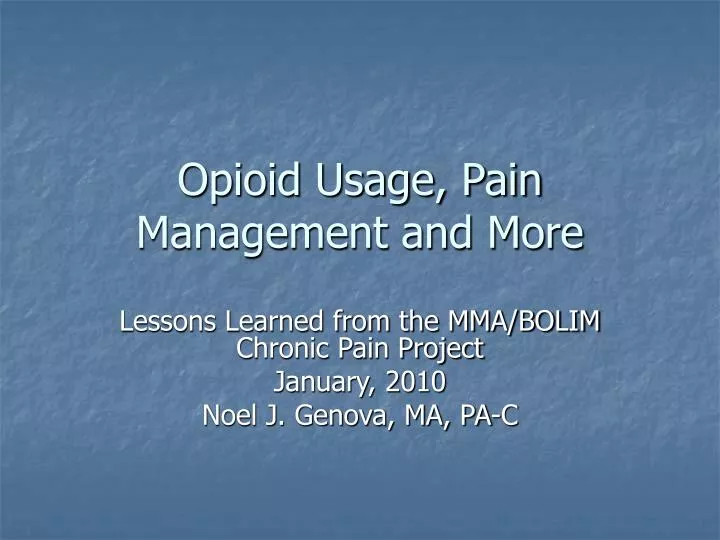 opioid usage pain management and more n.