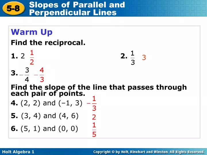 Ppt Warm Up Find The Reciprocal 1 2 2 3 Powerpoint Presentation Free Download Id 4500485
