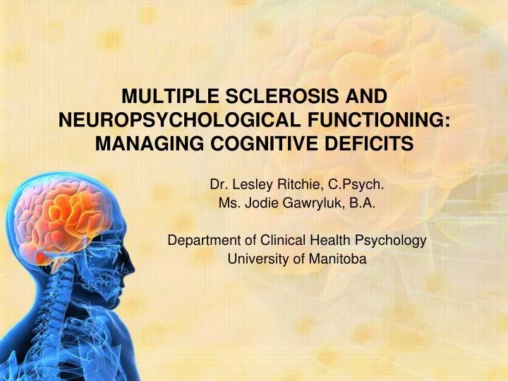 multiple sclerosis and neuropsychological functioning managing cognitive deficits n.