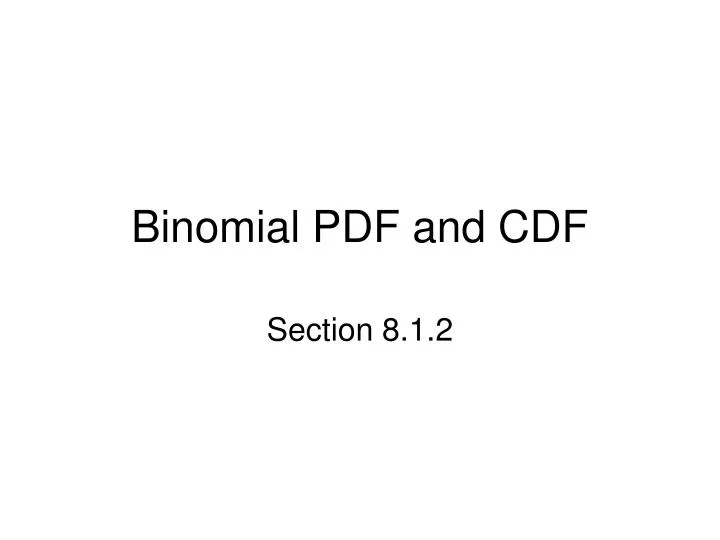 binomial cdf vs pdf binomial cdf vs pdf