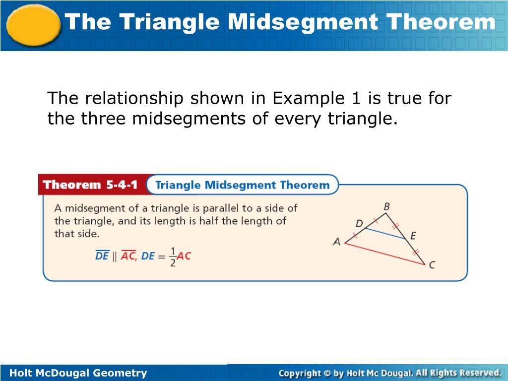 Ppt The Triangle Midsegment Theorem Powerpoint Presentation Free Download Id4501686 5590