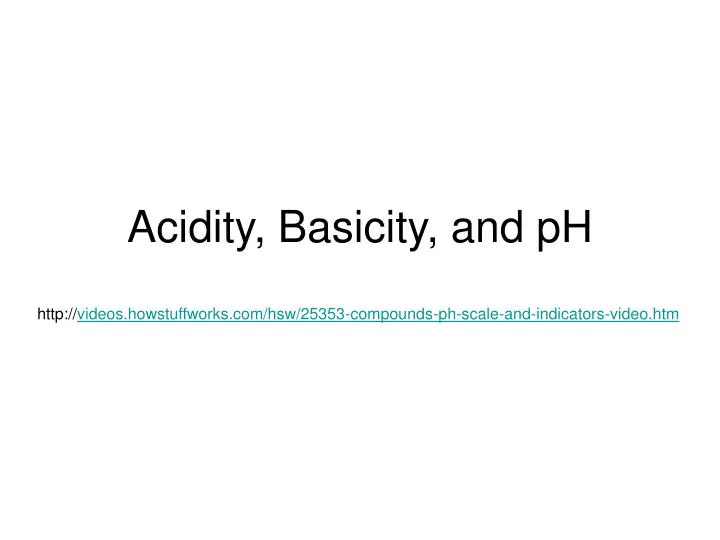 acidity basicity and ph n.